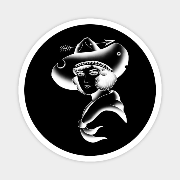 Cowgirl Magnet by HomeSchoolTattoo